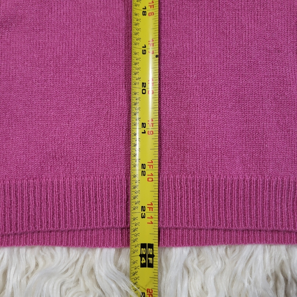 Simply Cashmere Pink V Neck 100 % Cashmere Sweater Medium - Picture 12 of 12
